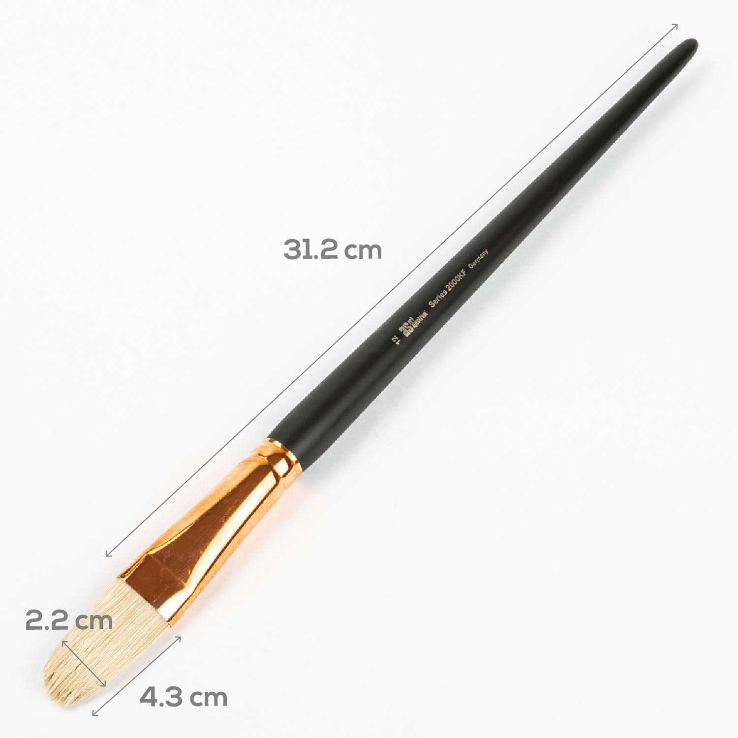 Snow Art Spectrum Brush Series 2000 Interlocked Chungking Bristle - Filbert Size - 12 Paint Brushes