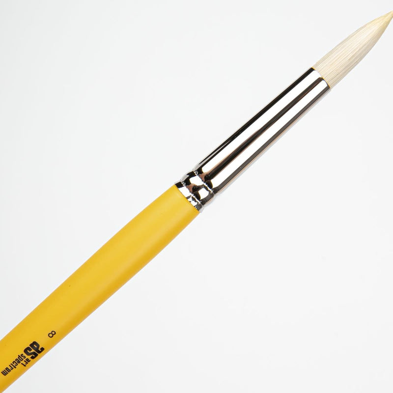 White Smoke Art Spectrum Brush Definer Synthetic Filament - Round Size - 8 Paint Brushes