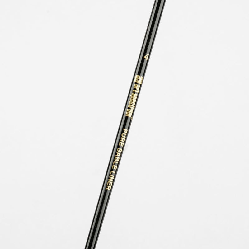 White Smoke Art Spectrum Brush Pure Sable - Long Handle - Liner Rigger Size - 4 Paint Brushes