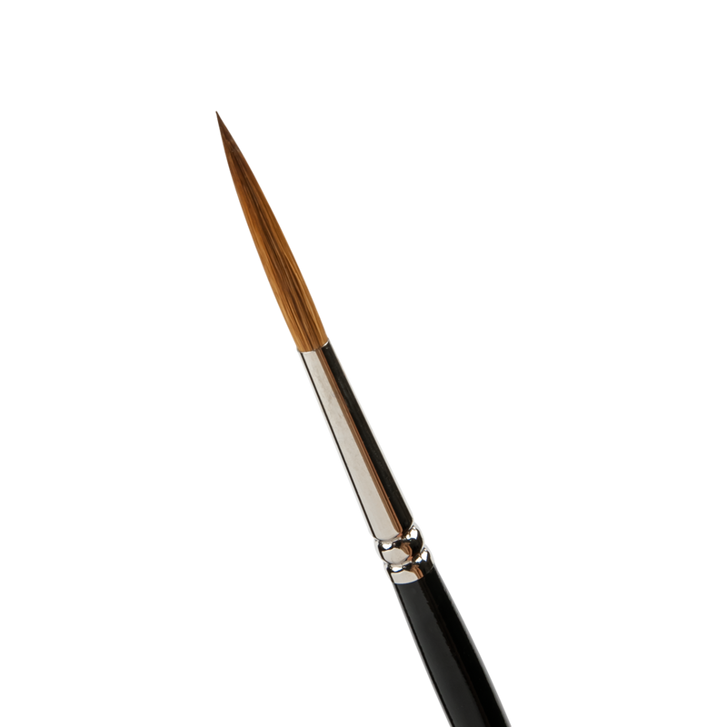 Black Art Spectrum Brush Pure Sable - Long Handle - Liner Rigger Size - 10 Paint Brushes