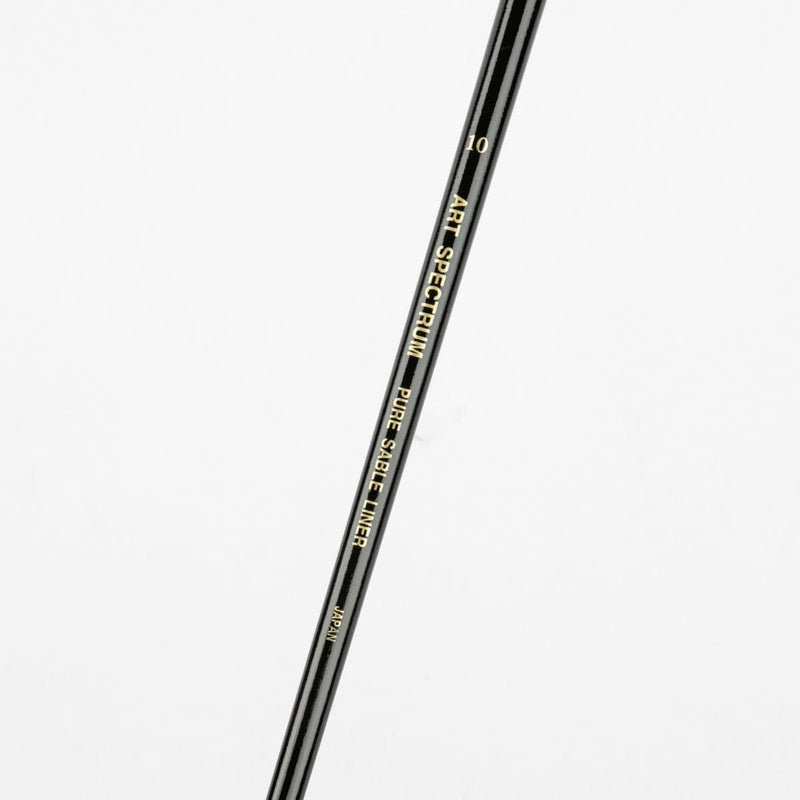 White Smoke Art Spectrum Brush Pure Sable - Long Handle - Liner Rigger Size - 10 Paint Brushes