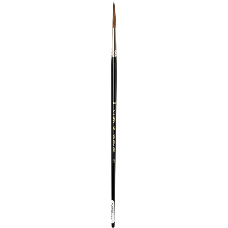 Dark Slate Gray Art Spectrum Brush Pure Sable - Long Handle - Liner Rigger Size - 10 Paint Brushes
