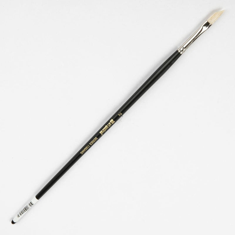 White Smoke Art Spectrum Brush Series 1100 Interlocked Hog Bristle - Angle Chisel Size - 2 Paint Brushes