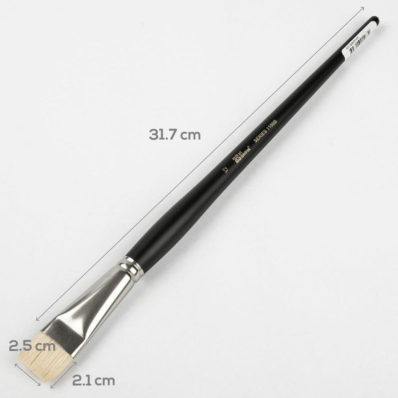 White Smoke Art Spectrum Brush Series 1100 Interlocked Hog Bright - Short Bright Size - 12 Paint Brushes