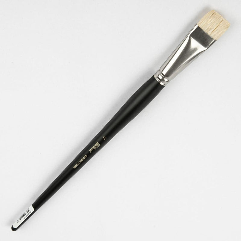 White Smoke Art Spectrum Brush Series 1100 Interlocked Hog Bright - Short Bright Size - 12 Paint Brushes