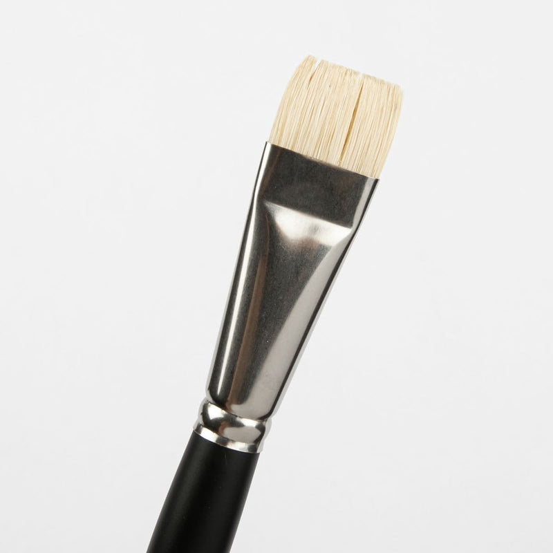 White Smoke Art Spectrum Brush Series 1100 Interlocked Hog Bright - Short Bright Size - 12 Paint Brushes