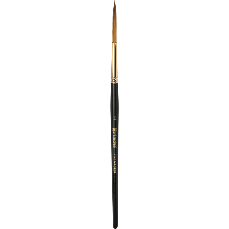 Dark Slate Gray Art Spectrum Brush Linemaster Liner - Round Size - 6 Paint Brushes