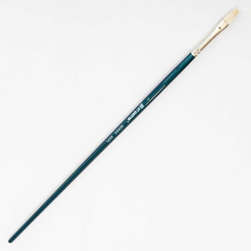 White Smoke Art Spectrum Brush Series 900 Interlocked Hog Bristle - Flat Size - 1 Paint Brushes