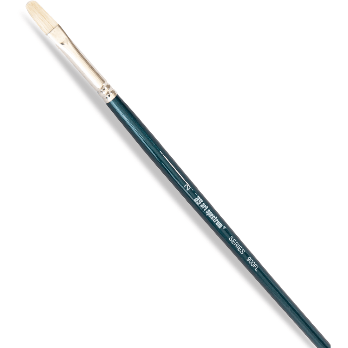 Light Gray Art Spectrum Brush Series 900 Interlocked Hog Bristle - Flat Size - 2 Paint Brushes