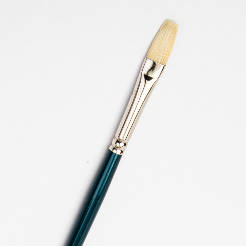 White Smoke Art Spectrum Brush Series 900 Interlocked Hog Bristle - Flat Size - 4 Paint Brushes