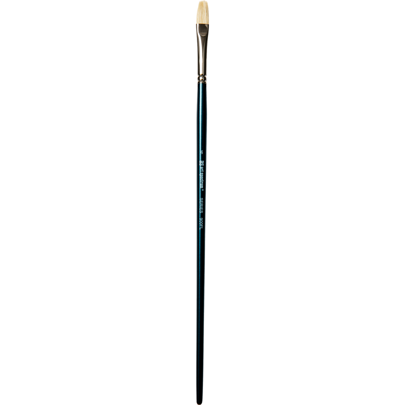 Gray Art Spectrum Brush Series 900 Interlocked Hog Bristle - Flat Size - 4 Paint Brushes