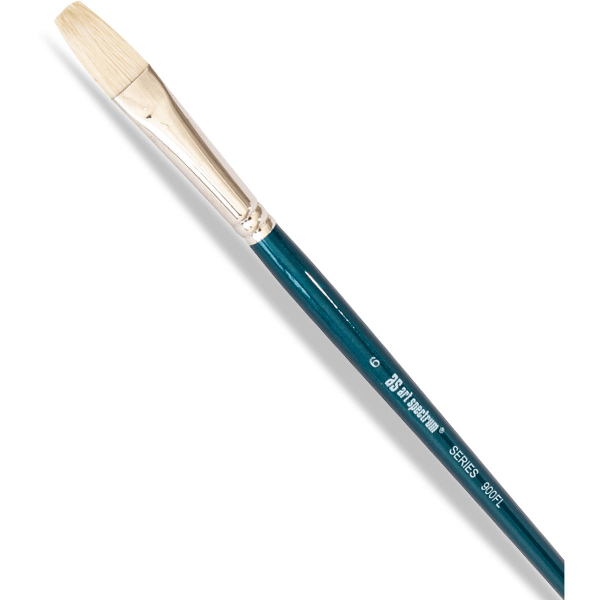 Bisque Art Spectrum Brush Series 900 Interlocked Hog Bristle - Flat Size - 6 Paint Brushes