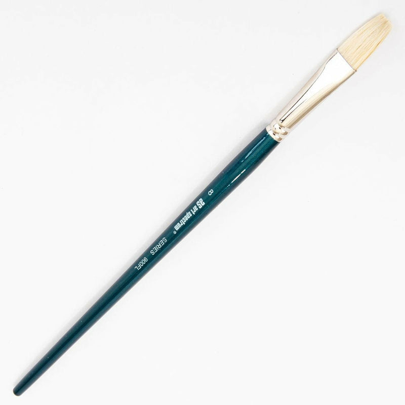 White Smoke Art Spectrum Brush Series 900 Interlocked Hog Bristle - Flat Size - 8 Paint Brushes