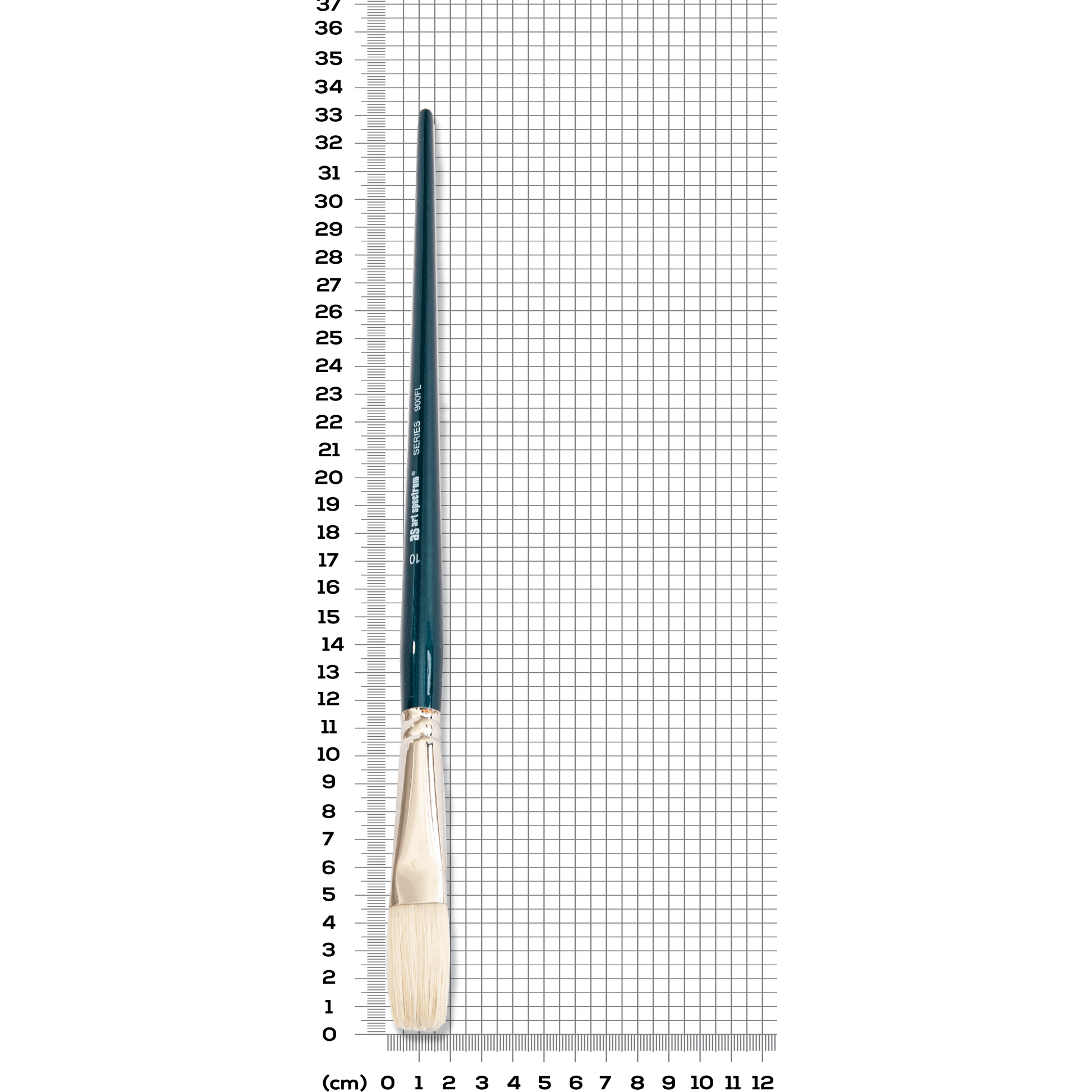 Light Slate Gray Art Spectrum Brush Series 900 Interlocked Hog Bristle - Flat Size - 10 Paint Brushes