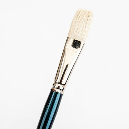 White Smoke Art Spectrum Brush Series 900 Interlocked Hog Bristle - Flat Size - 10 Paint Brushes