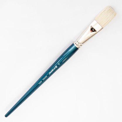 White Smoke Art Spectrum Brush Series 900 Interlocked Hog Bristle - Flat Size - 12 Paint Brushes