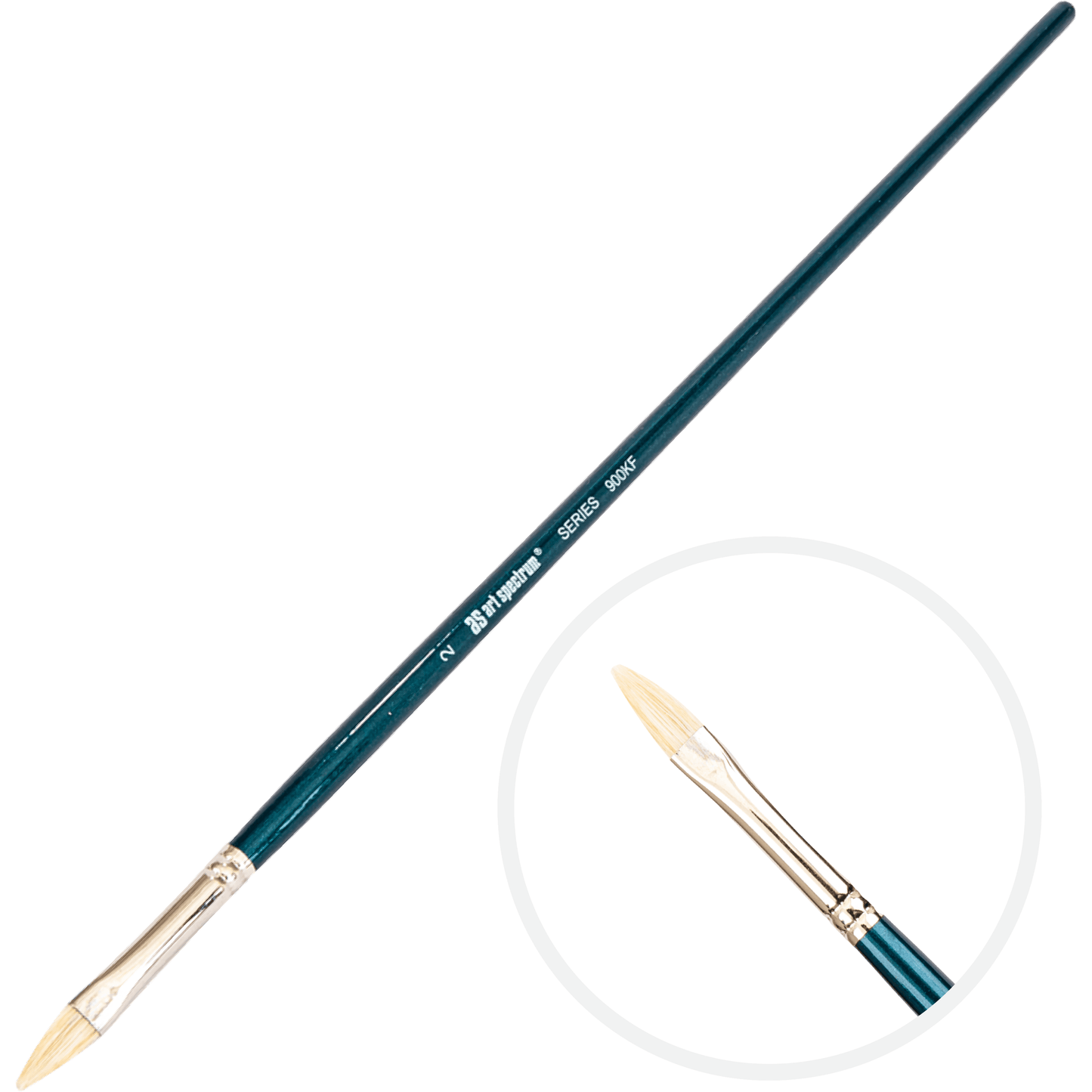 Beige Art Spectrum Brush Series 900 Interlocked Hog Bristle - Filbert Size - 2 Paint Brushes