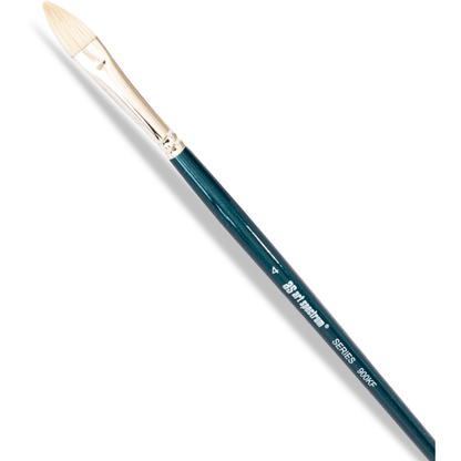 Antique White Art Spectrum Brush Series 900 Interlocked Hog Bristle - Filbert Size - 4 Paint Brushes