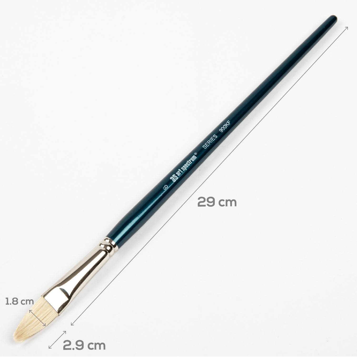 White Smoke Art Spectrum Brush Series 900 Interlocked Hog Bristle - Filbert Size - 8 Paint Brushes