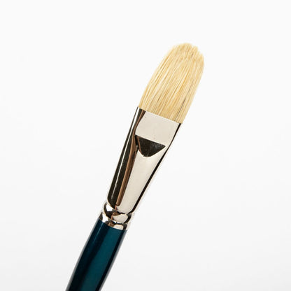 White Smoke Art Spectrum Brush Series 900 Interlocked Hog Bristle - Filbert Size - 12 Paint Brushes
