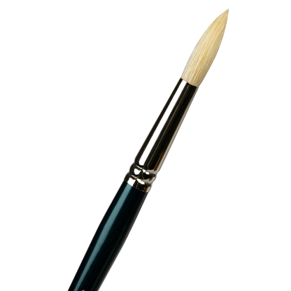 Tan Art Spectrum Brush Series 900 Interlocked Hog Bristle - Round Size - 8 Paint Brushes