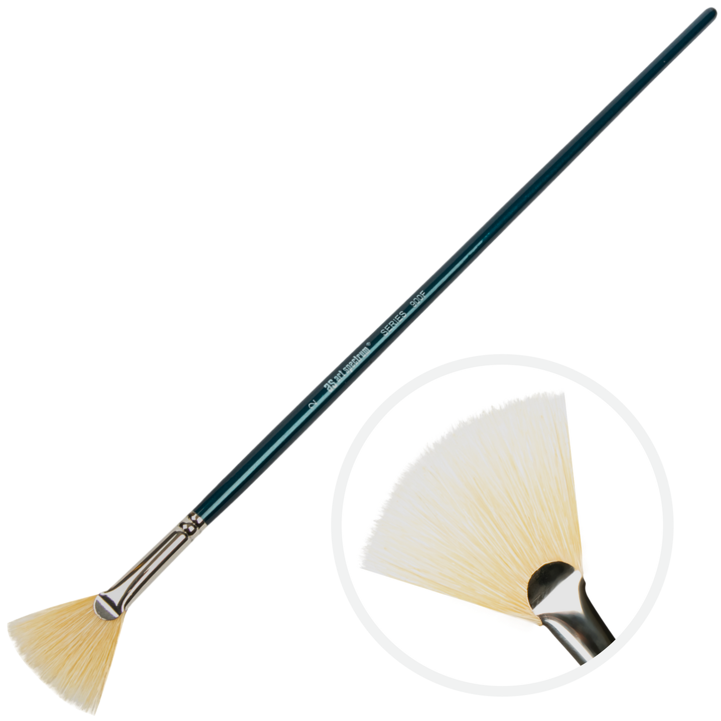 Dark Slate Gray Art Spectrum Brush Series 900 Interlocked Hog Bristle - Fan  Size - 2 Paint Brushes