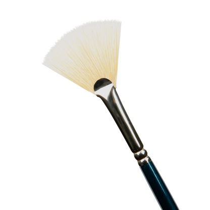 Light Gray Art Spectrum Brush Series 900 Interlocked Hog Bristle - Fan  Size - 2 Paint Brushes