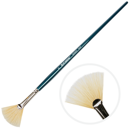 Light Gray Art Spectrum Brush Series 900 Interlocked Hog Bristle - Fan  Size - 6 Paint Brushes