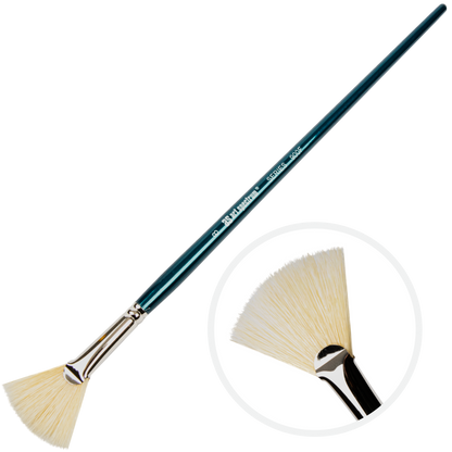 Light Gray Art Spectrum Brush Series 900 Interlocked Hog Bristle - Fan  Size - 8 Paint Brushes