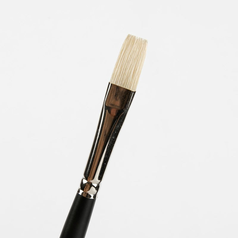 White Smoke Art Spectrum Brush Series 1100 Interlocked Hog Bristle - Flat Size - 4 Paint Brushes