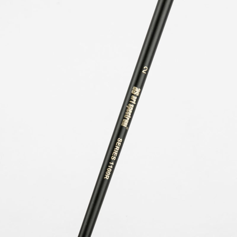 White Smoke Art Spectrum Brush Series 1100 Interlocked Hog Bristle - Round Size - 2 Paint Brushes