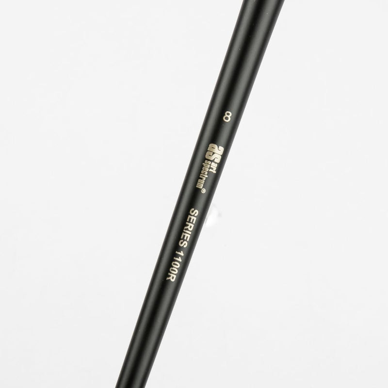White Smoke Art Spectrum Brush Series 1100 Interlocked Hog Bristle - Round Size - 8 Paint Brushes