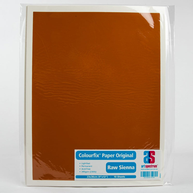 Saddle Brown Art Spectrum  Colourfix  Original (Medium) 23X30cm 340GSM Raw Sienna (Pkt 10 Sheets) Pads