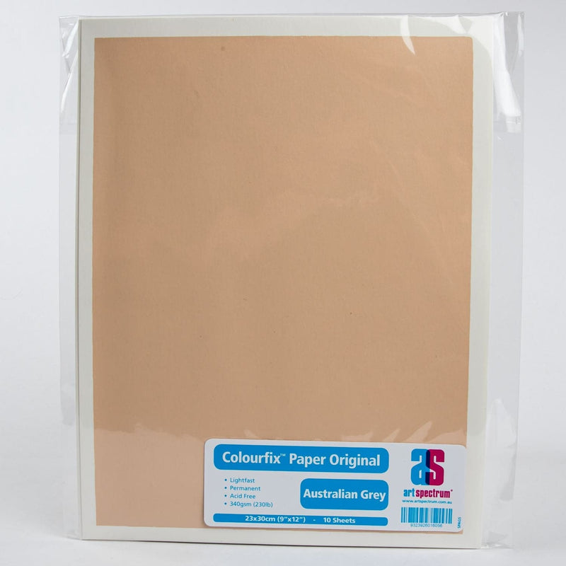 Rosy Brown Art Spectrum  Colourfix  Original (Medium) 23X30cm 340GSM Australian Grey (Pkt 10 Sheets) Pads
