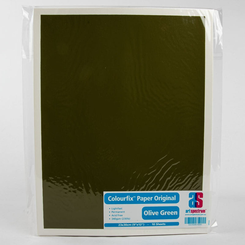 Light Gray Art Spectrum  Colourfix  Original (Medium) 23X30cm 340GSM Olive Green (Pkt 10 Sheets) Pads