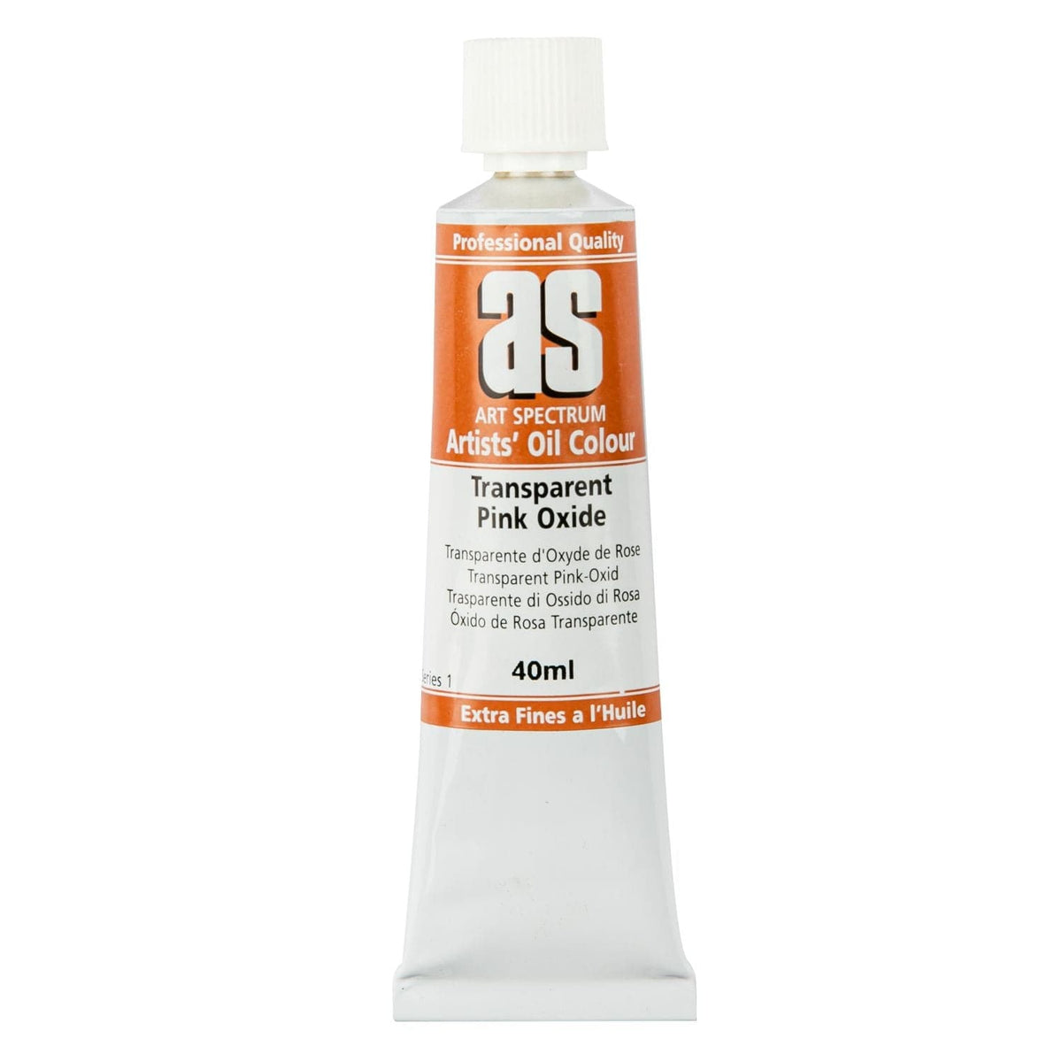 Beige Art Spectrum Oil Paint 40mL Transparent Pink Oxide S1 Oil Paints