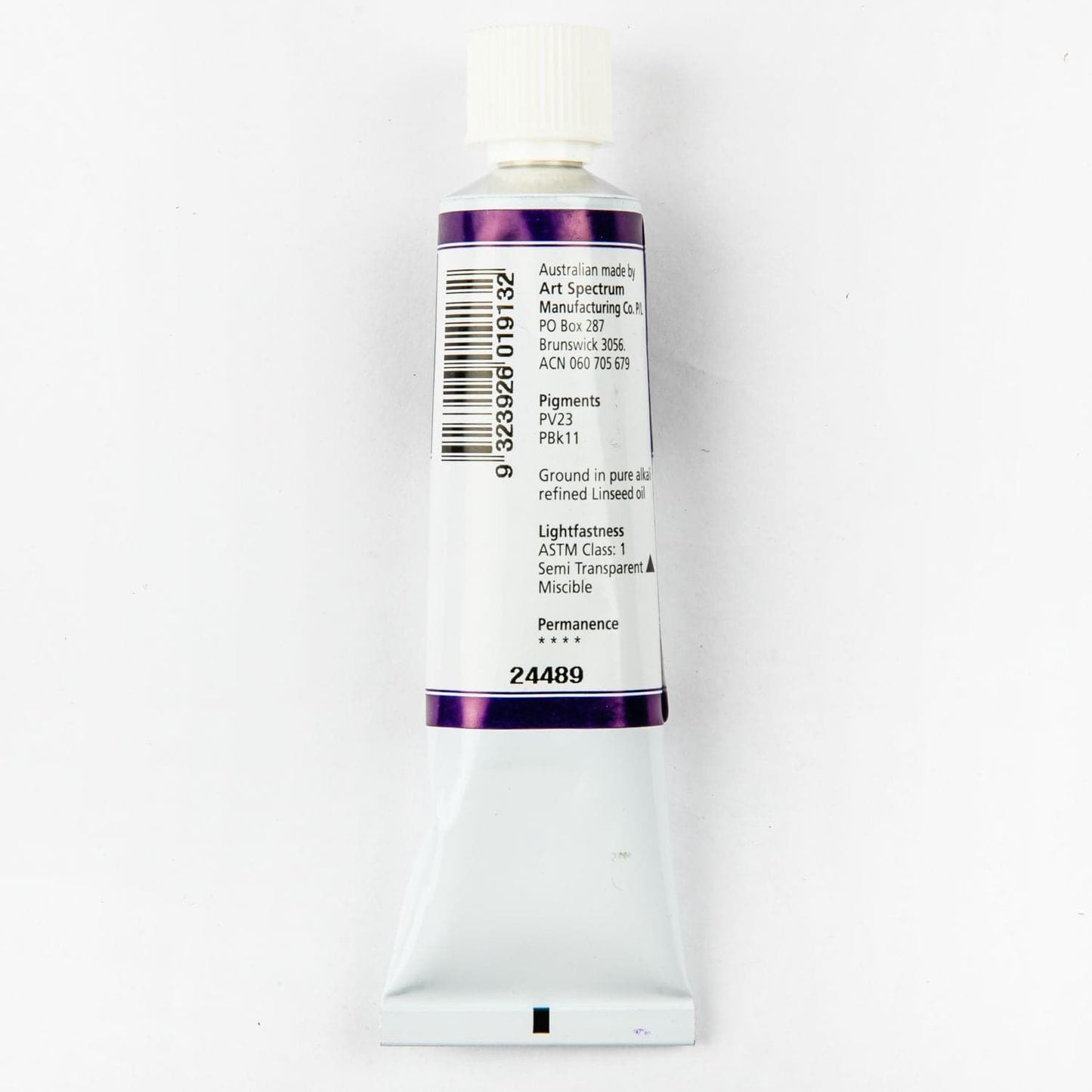 Gray Art Spectrum Oil Paint 40mL Flinders Blue Violet Dark S3 Oil Paints