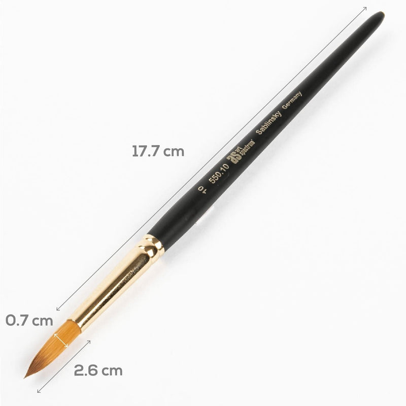 Snow Art Spectrum Brush Series 550 Sablinksky Filament Blend - Round Size - 10 Paint Brushes