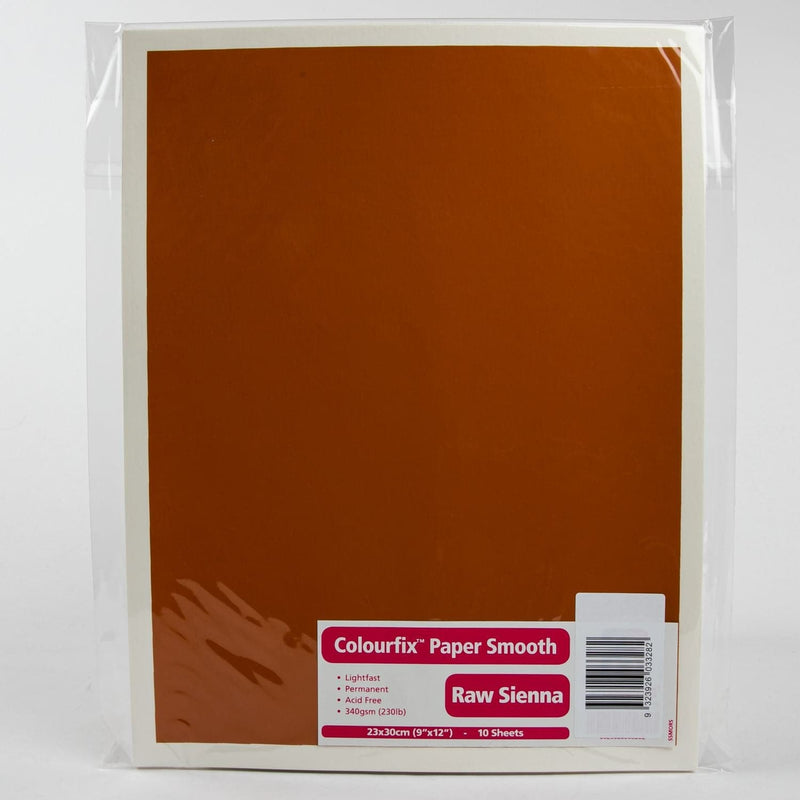 Saddle Brown Art Spectrum  Colourfix  Smooth 23X30cm 340GSM Raw Sienna (Pkt 10 Sheets) Pads