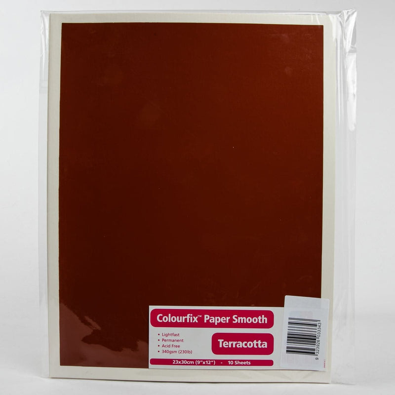 Dark Red Art Spectrum  Colourfix  Smooth 23X30cm 340GSM Terracotta (Pkt 10 Sheets) Pads
