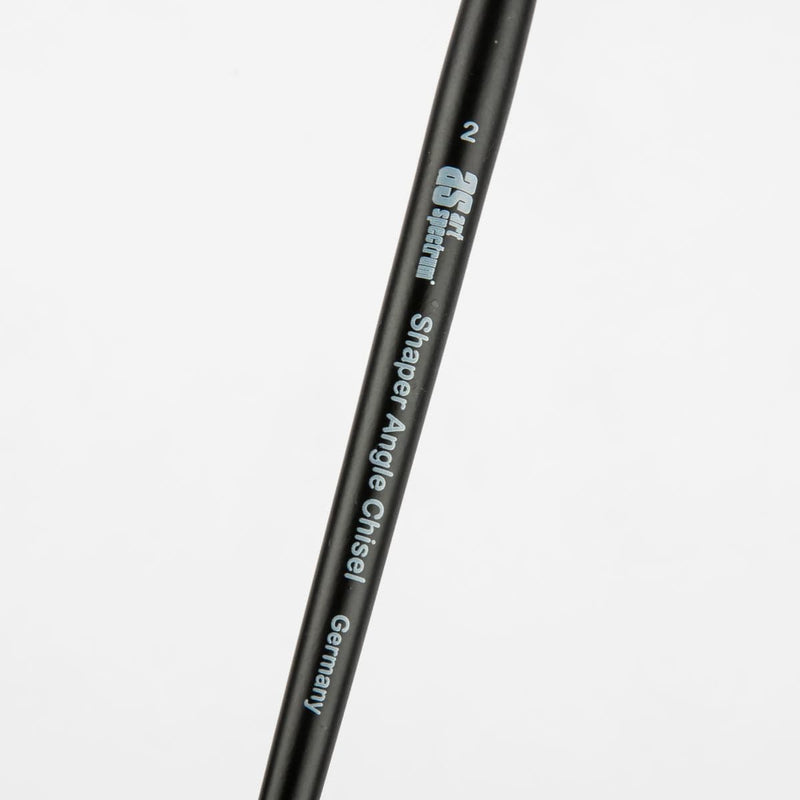 White Smoke Art Spectrum Shaper - Angle Chisel Size - 2 Paint Brushes