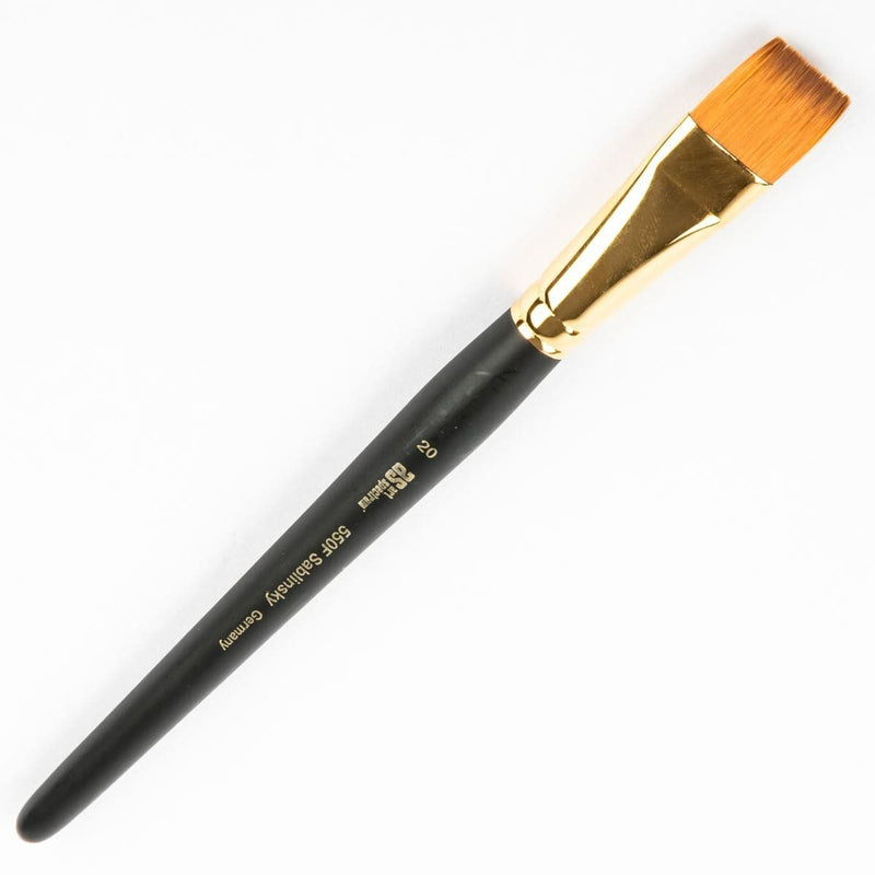 White Smoke Art Spectrum Brush Series 550 Sablinksky Filament Blend - Flat Size - 20 Paint Brushes