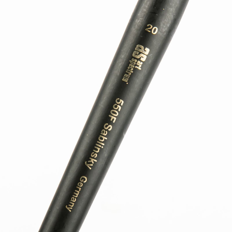 Dark Olive Green Art Spectrum Brush Series 550 Sablinksky Filament Blend - Flat Size - 20 Paint Brushes