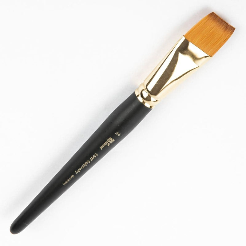 Dark Olive Green Art Spectrum Brush Series 550 Sablinksky Filament Blend - Flat Size - 24 Paint Brushes