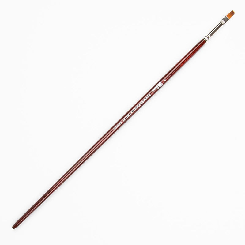 Snow Art Spectrum Brush Synthetic Kolinsky Long Handle - Flat Size - 4 Paint Brushes
