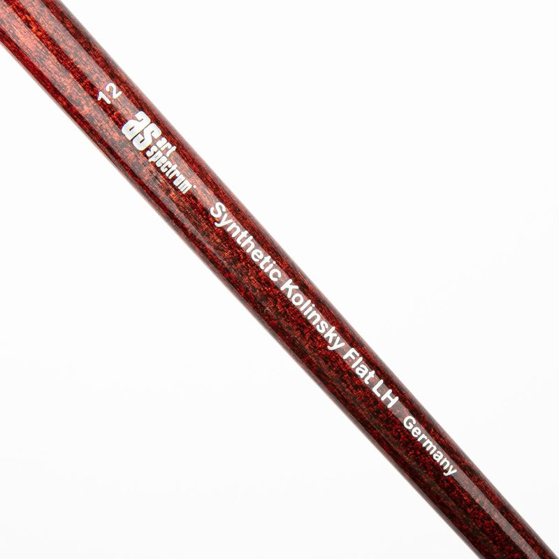 Sienna Art Spectrum Brush Synthetic Kolinsky Long Handle - Flat Size - 12 Paint Brushes