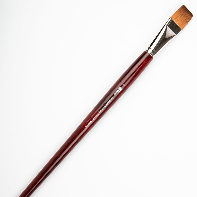 White Smoke Art Spectrum Brush Synthetic Kolinsky Long Handle - Flat Size - 22 Paint Brushes