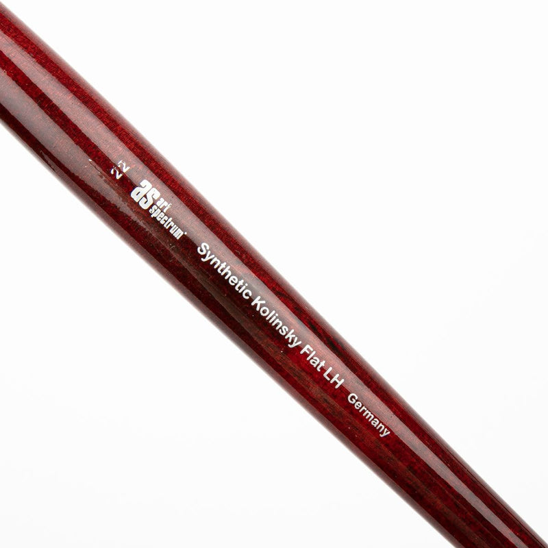 Saddle Brown Art Spectrum Brush Synthetic Kolinsky Long Handle - Flat Size - 22 Paint Brushes