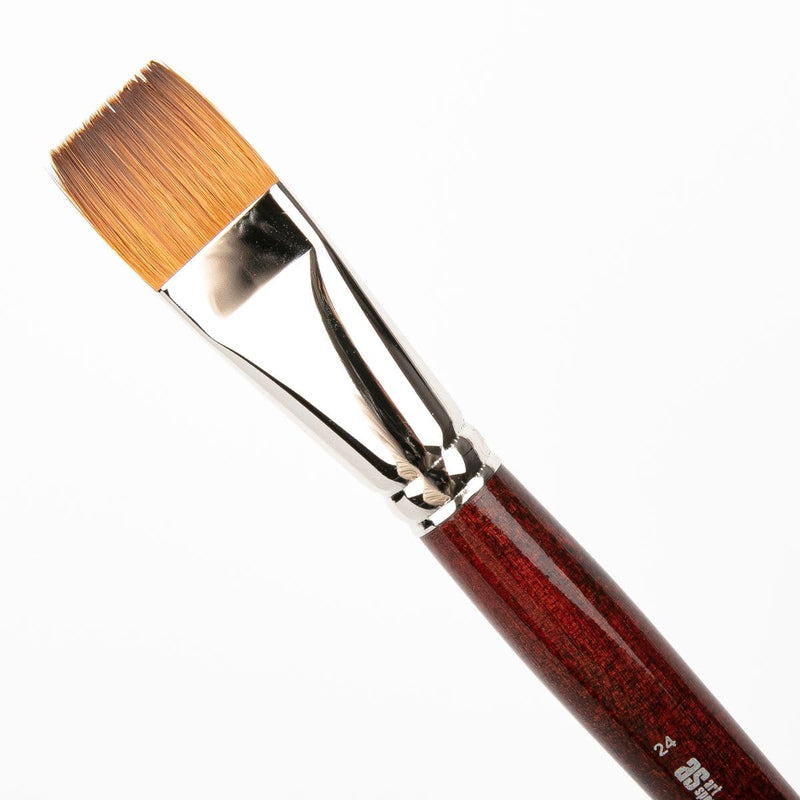 Dark Slate Gray Art Spectrum Brush Synthetic Kolinsky Long Handle - Flat Size - 24 Paint Brushes