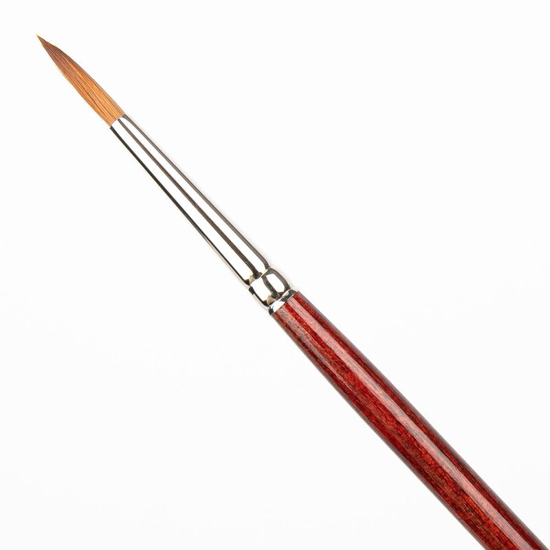 Sienna Art Spectrum Brush Synthetic Kolinsky Long Handle - Round Size - 6 Paint Brushes